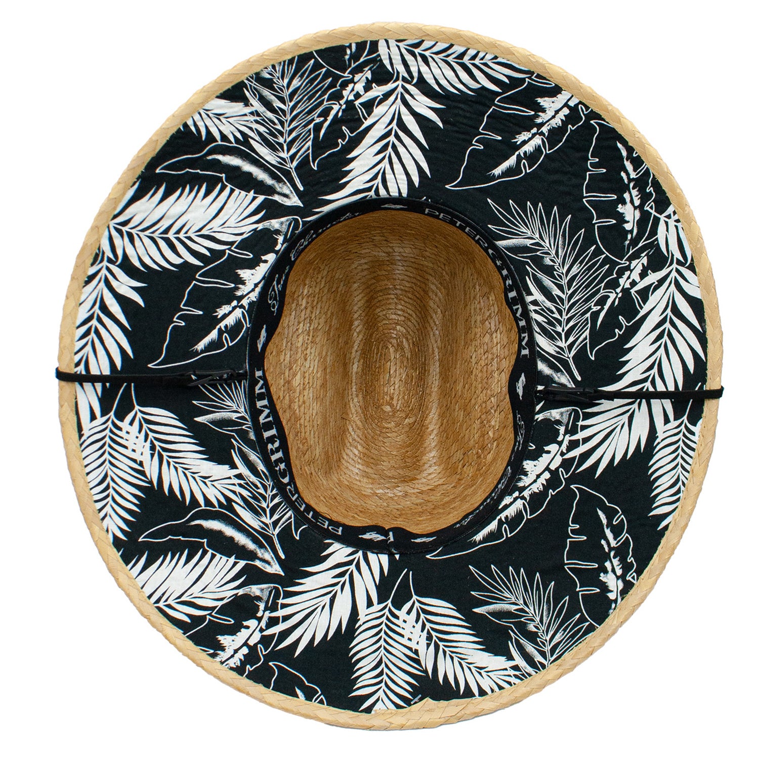 Bora Bora Straw Wide Brim Leaves Lifeguard Hat Doba